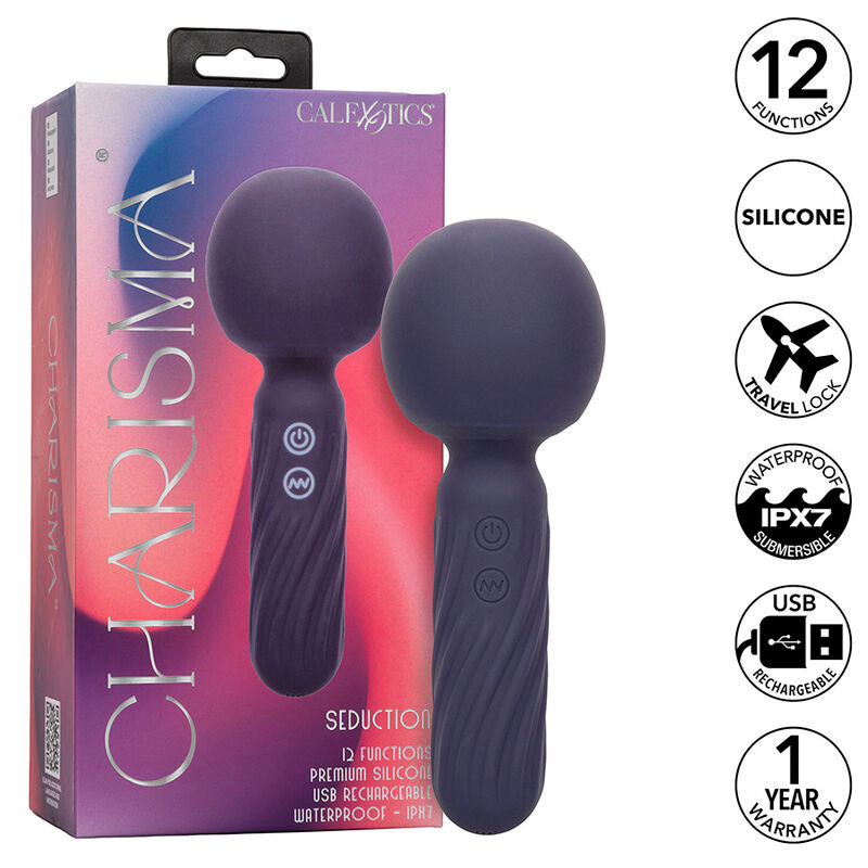 CALEXOTICS - MASSAGGIATORE CHARISMA SEDUCTION 12 FUNZIONI 17,75 CM X 6,25 CM VIOLA