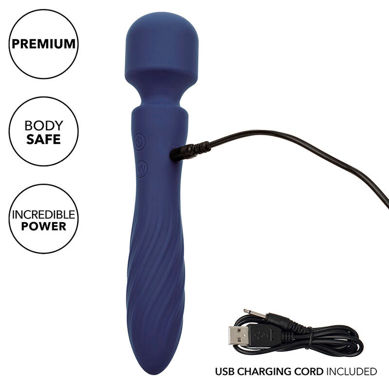 CALEXOTICS - MASAJEADOR CHARISMA MYSTIQUE DOBLE MOTOR 12 FUNCIONES 20,5 CM X 4,5 CM MORADO