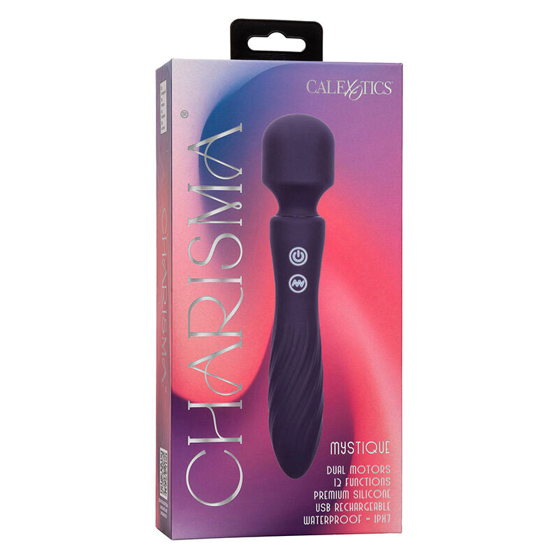CALEXOTICS - MASAJEADOR CHARISMA MYSTIQUE DOBLE MOTOR 12 FUNCIONES 20,5 CM X 4,5 CM MORADO