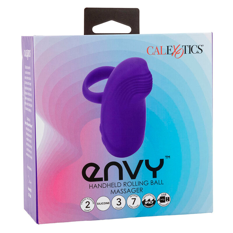 CALEXOTICS - ENVY MASSAGGIATORE PALMARE A SFERA ROTANTE 7 VIBRAZIONI VIOLA