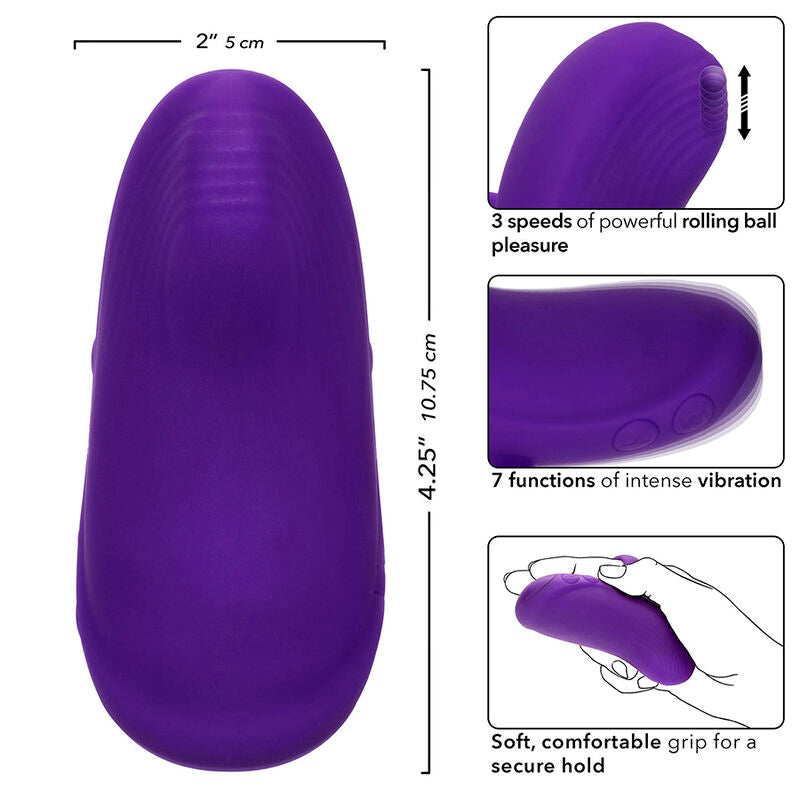 CALEXOTICS - ENVY MASSAGGIATORE PALMARE A SFERA ROTANTE 7 VIBRAZIONI VIOLA