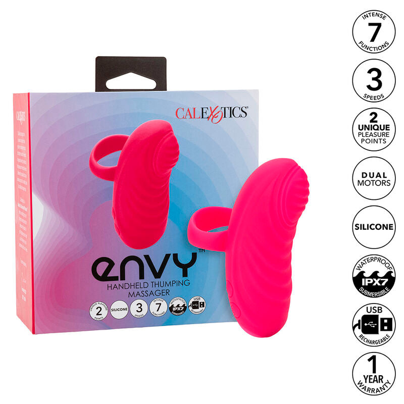 CALEXOTICS - ENVY MASSAGGIATORE PALMARE A SFERA ROTANTE 7 VIBRAZIONI ROSA