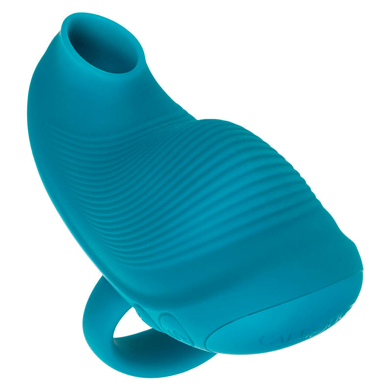 CALEXOTICS - MASAJEADOR DE MANO ENVY CON BOLA RODANTE, 7 VIBRACIONES, AZUL
