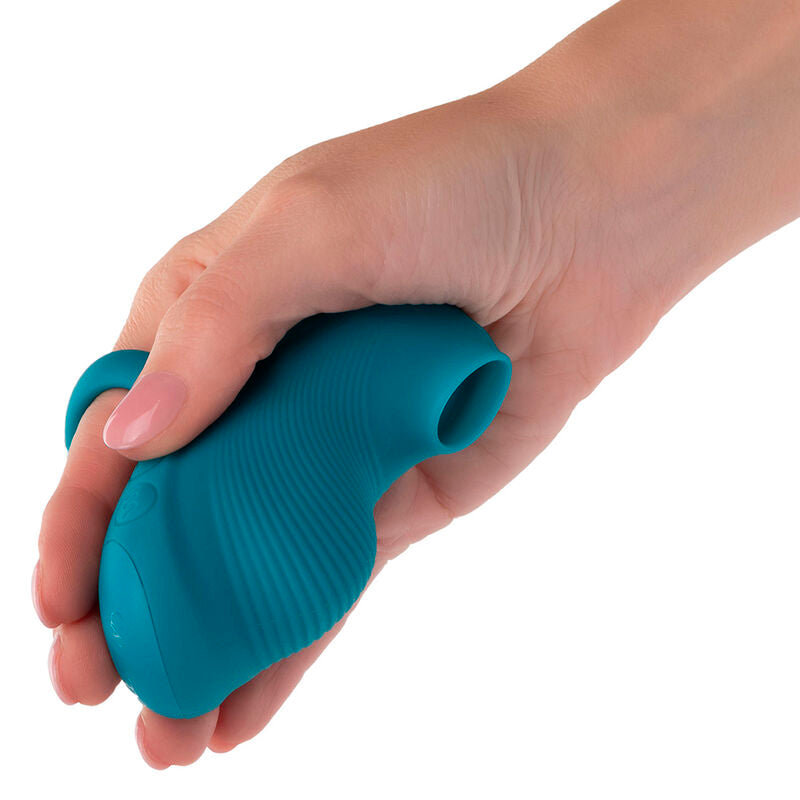 CALEXOTICS - MASAJEADOR DE MANO ENVY CON BOLA RODANTE, 7 VIBRACIONES, AZUL