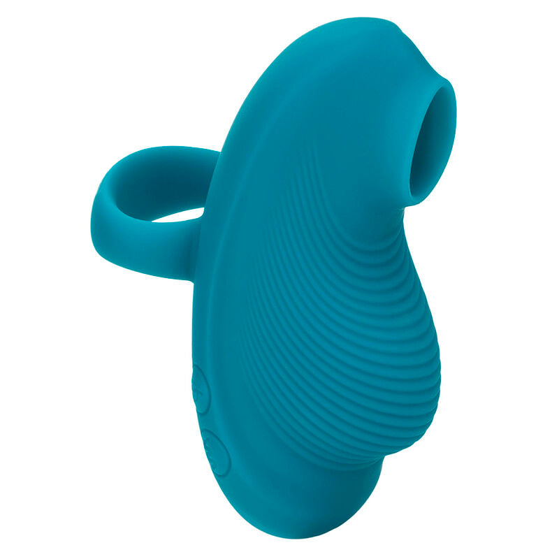 CALEXOTICS - MASAJEADOR DE MANO ENVY CON BOLA RODANTE, 7 VIBRACIONES, AZUL