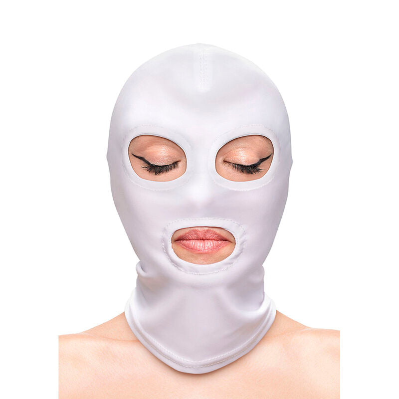 NOVEDADES NS - FETICHE Y MODA CUBIERTA PARA OJOS Y BOCA DE NYLON BLANCA