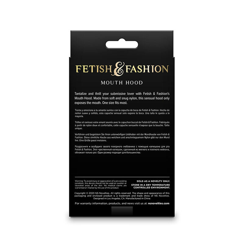 NOVEDADES NS - FETICHE Y MODA CUBIERTA BOCAL DE NYLON NEGRO