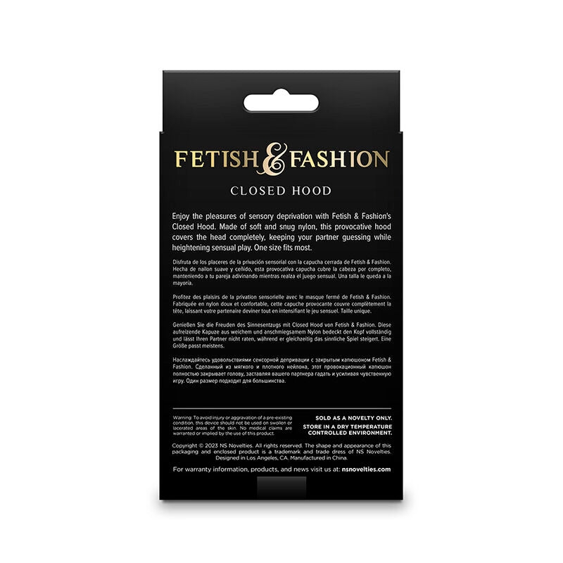 NOVEDADES NS - FETICHE Y MODA CAPUCHA CERRADA NYLON BLANCA