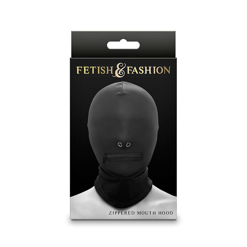 NOVEDADES NS - FETICHE Y MODA CAPUCHA CON CREMALLERA CERRADA DE NYLON NEGRO