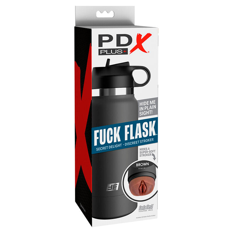 PDX PLUS - FRASCO DE FUCK FLASK VAGINAL DISCRETO MASTURBADOR MARRÓN MODELO 2