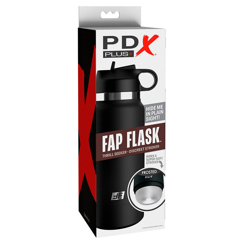 PDX PLUS - BOTELLA FAP FLASK DISCRET STROKER TRANSPARENTE MODELO 1