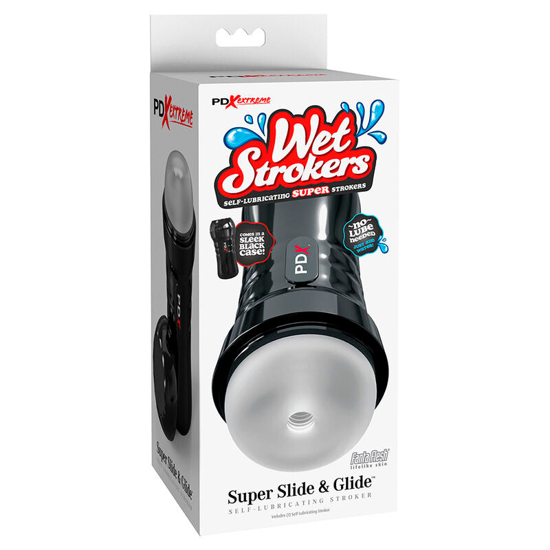 PDX EXTREME - SLIDE &amp; GLIDE MASTURBATORE AUTOLUBRIFICANTE TRASPARENTE