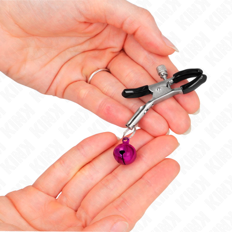 KINK - MORSETTO PER CAPEZZOLO A CAMPANA SINGOLA VIOLA 6 CM