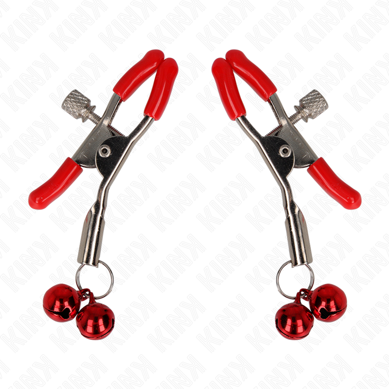 KINK - MORSETTO PER CAPEZZOLO A DOPPIA CAMPANA ROSSA ROSSO 6 CM