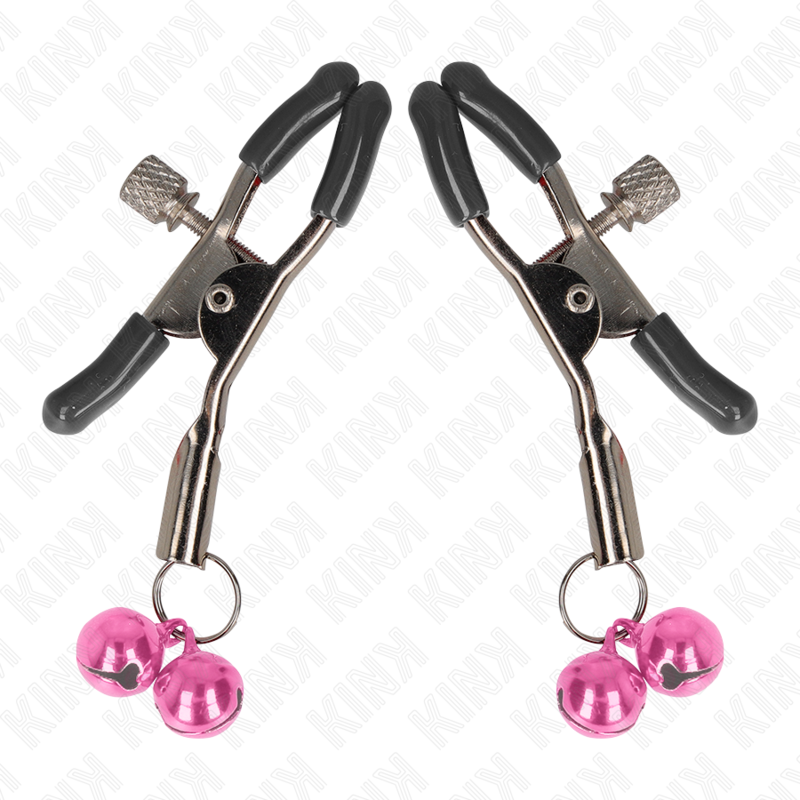KINK - MORSETTO PER CAPEZZOLI A DOPPIA CAMPANA ROSA 6 CM