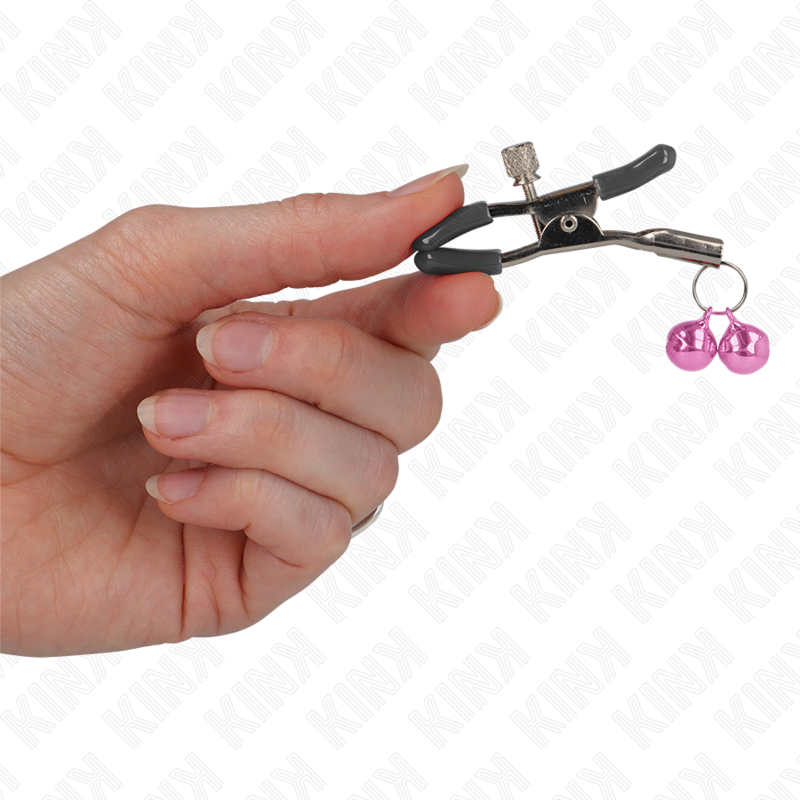 KINK - MORSETTO PER CAPEZZOLI A DOPPIA CAMPANA ROSA 6 CM