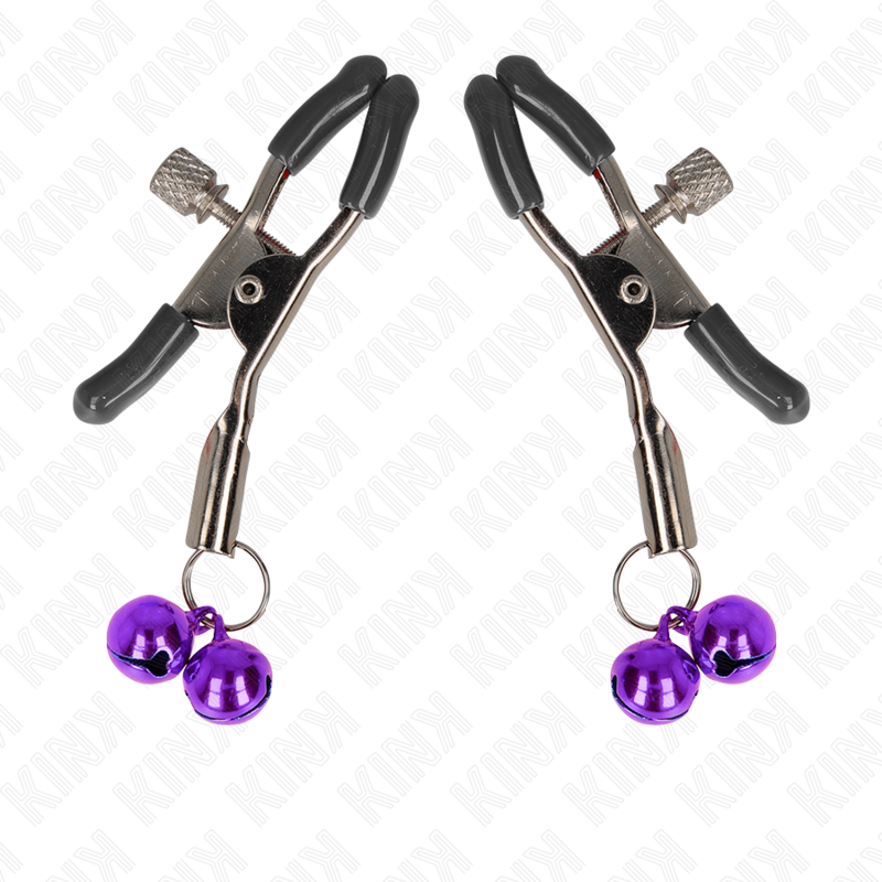 KINK - MORSETTO PER CAPEZZOLO A DOPPIA CAMPANA VIOLA 6 CM