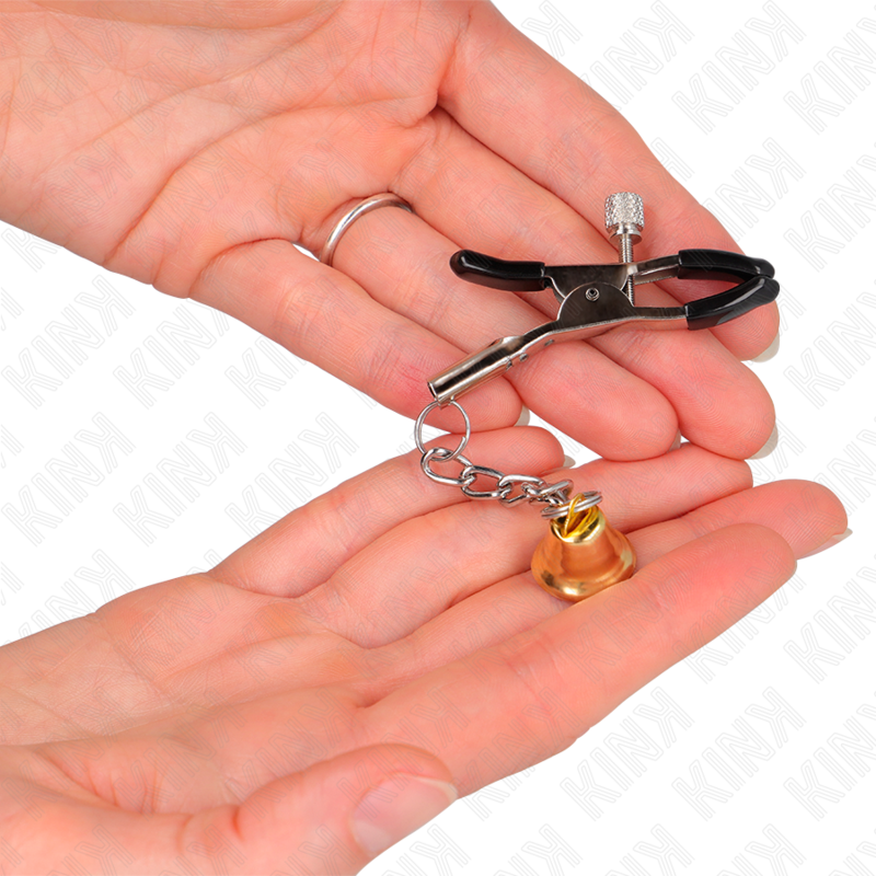 KINK - MORSETTI PER CAPEZZOLI A CAMPANELLA D'ORO 6 CM