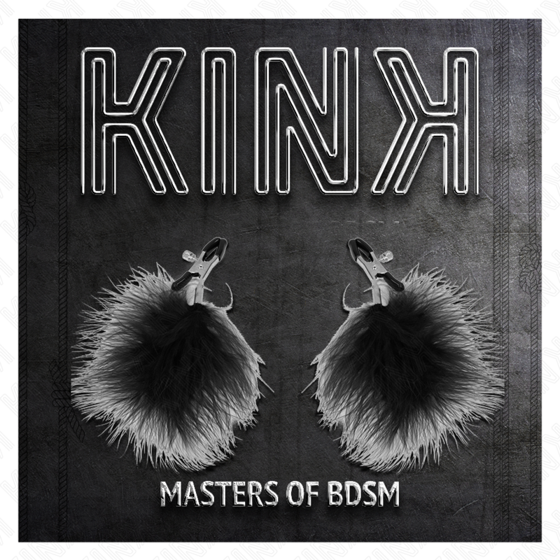 KINK - MORSETTO PER CAPEZZOLI A PIUMA NERO 7 CM