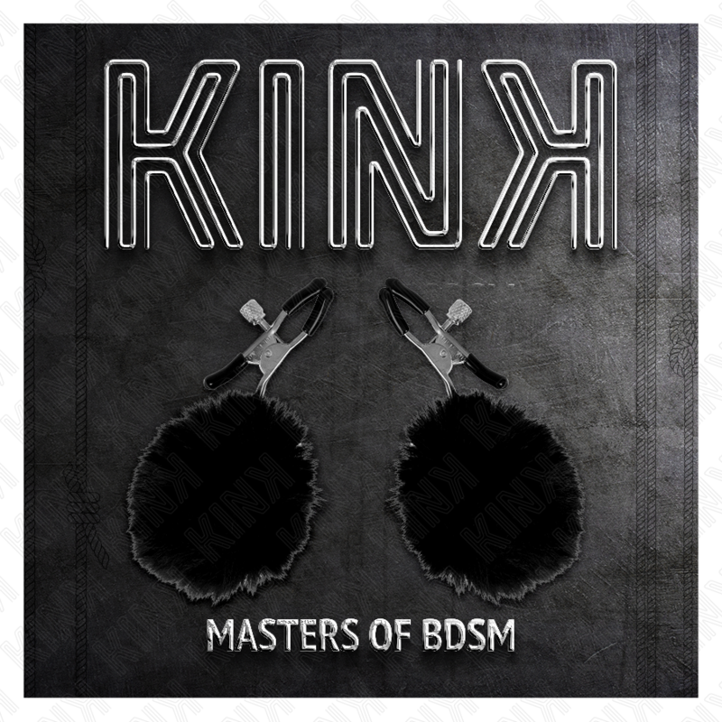 KINK - MORSETTO PER CAPEZZOLI IN PELLICCIA SINTETICA NERO 6 CM