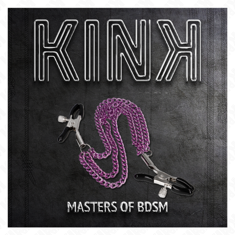 KINK - MORSETTI PER CAPEZZOLI CON 3 CATENE VIOLA 20/23/28 CM