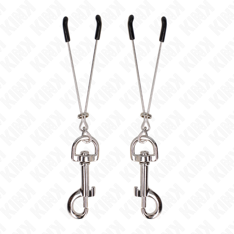 KINK - PINZA PARA PEZONES CON GANCHO FINO PLATEADO 7 CM