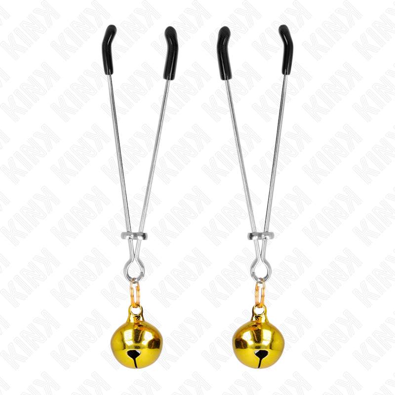 KINK - MORSETTI PER CAPEZZOLI A CAMPANA SOTTILE ORO 7 CM