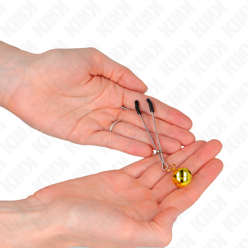 KINK - MORSETTI PER CAPEZZOLI A CAMPANA SOTTILE ORO 7 CM