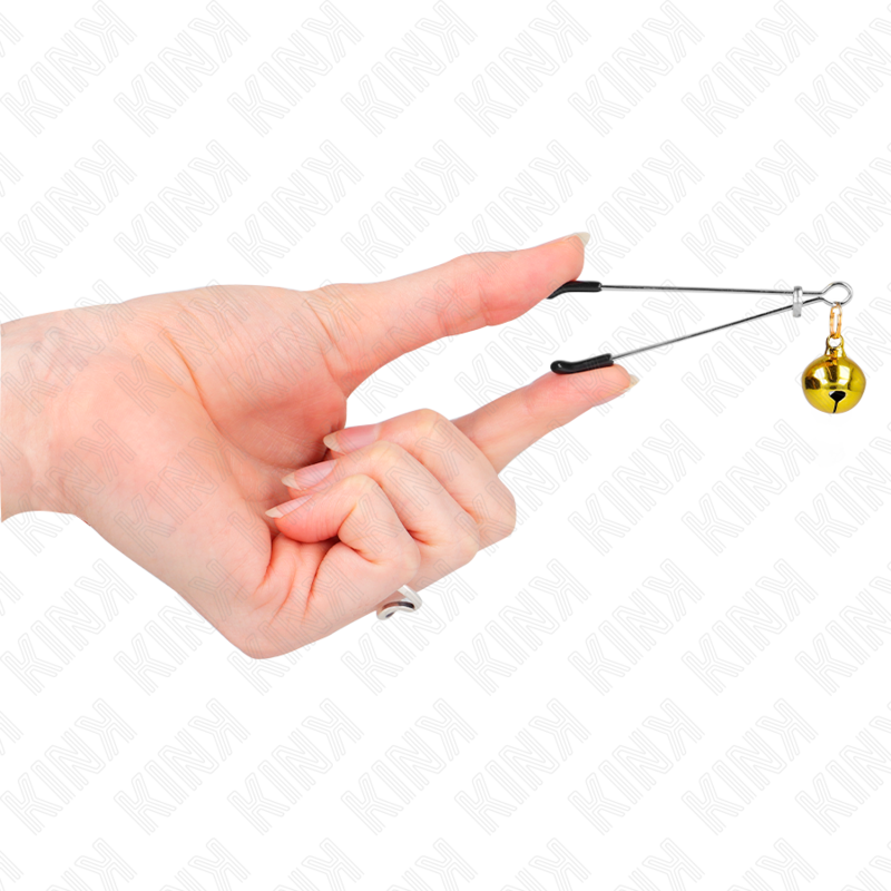 KINK - MORSETTI PER CAPEZZOLI A CAMPANA SOTTILE ORO 7 CM