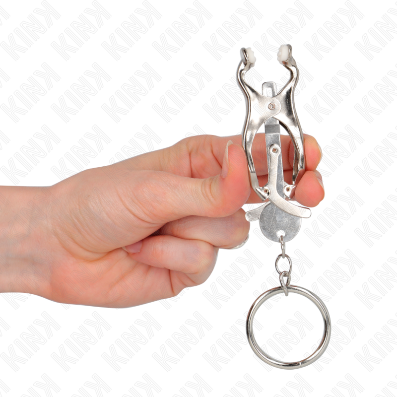 KINK - MORSETTI PER CAPEZZOLI CON O-RING GIAPPONESE CLOVER ARGENTO