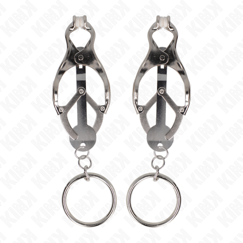 KINK - MORSETTI PER CAPEZZOLI CON O-RING GIAPPONESE CLOVER ARGENTO