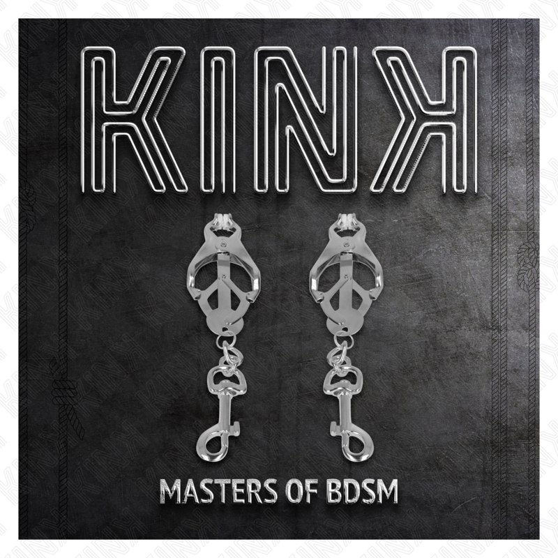 KINK - MORSETTI PER CAPEZZOLI A FORMA DI TRIFOGLIO GIAPPONESE CON GANCI ARGENTO