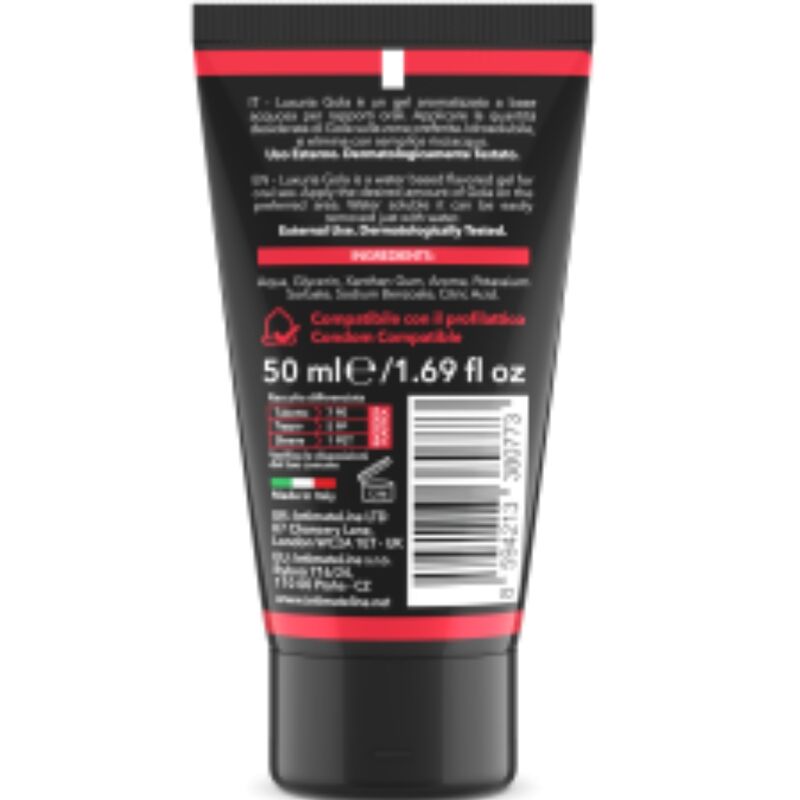 INTIMATELINE LUXURIA - GEL PER IL SESSO ORALE GUSTO FRAGOLA 50 ML