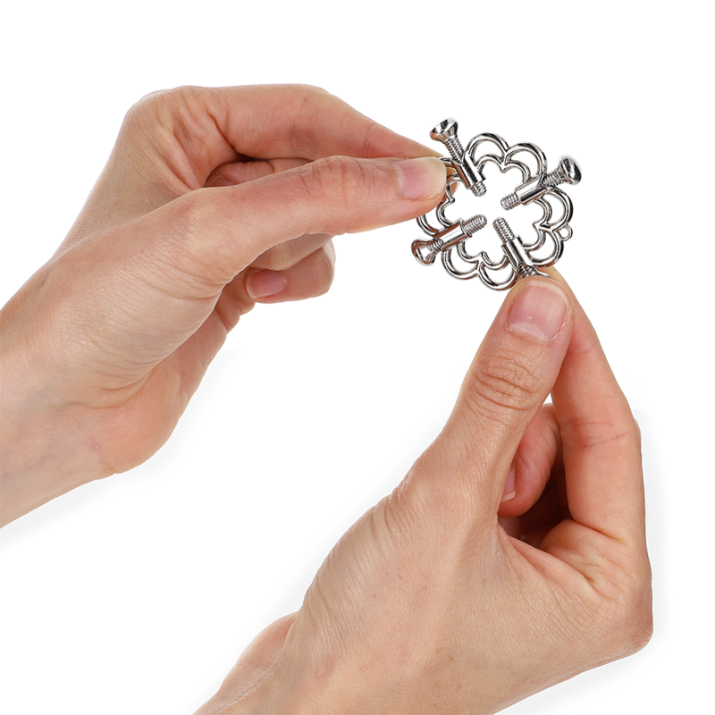 KINK - MORSETTI PER CAPEZZOLI A FORMA DI FIORE IN METALLO