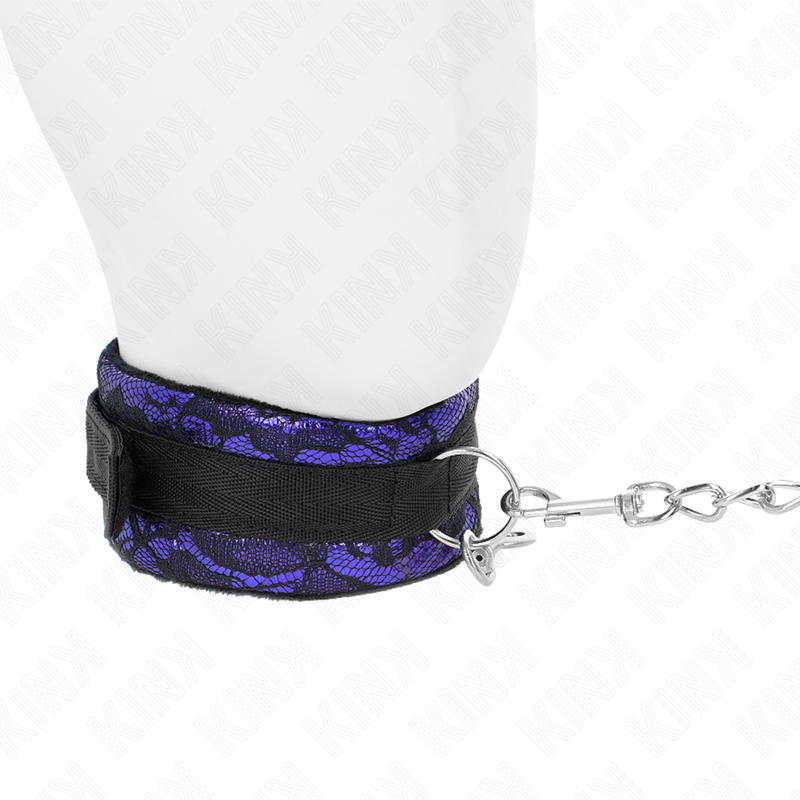 KINK - COLLAR CORTO DE ENCAJE DE TERCIOPELO CON CINTURÓN 105 CM CON RIBETE DE NYLON 44 X 5,5 CM