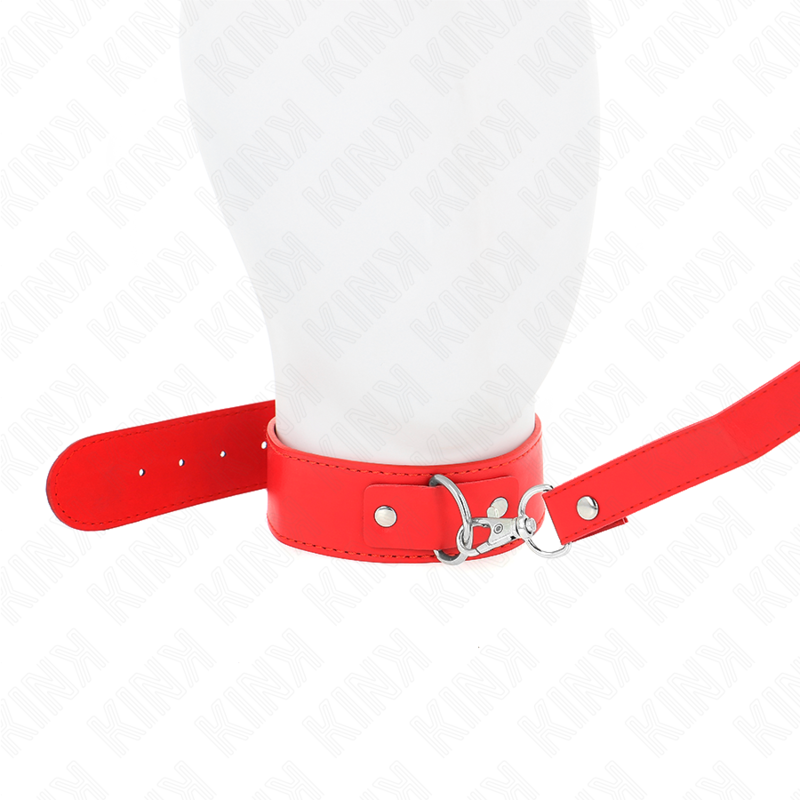 KINK - COLLAR CON CINTURÓN 116 CM ROJO CORREA AJUSTABLE 32-50 CM X 8 CM