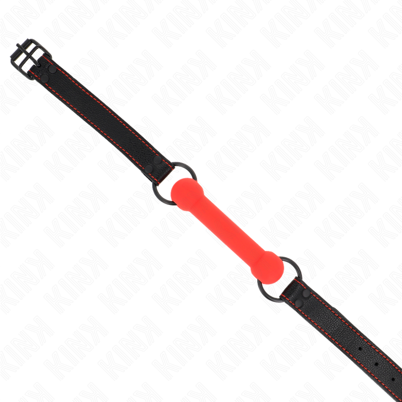 KINK - BANDAIA IN OSSO CON CINTURINO IN SIMILPELLE ROSSO REGOLABILE 41-57 CM