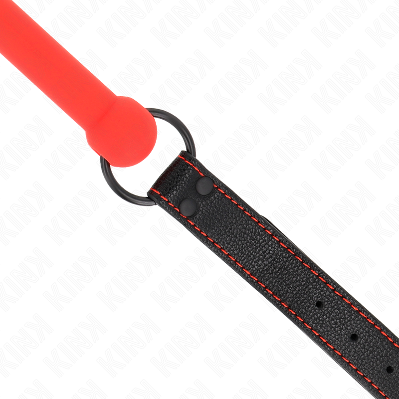 KINK - BANDAIA IN OSSO CON CINTURINO IN SIMILPELLE ROSSO REGOLABILE 41-57 CM