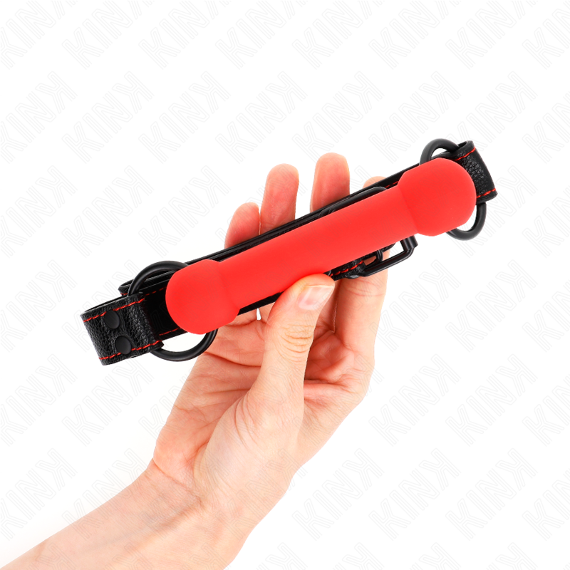 KINK - BANDAIA IN OSSO CON CINTURINO IN SIMILPELLE ROSSO REGOLABILE 41-57 CM