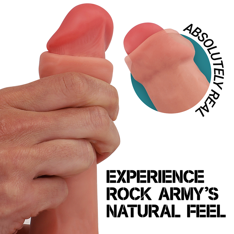 ROCKARMY - FOX DILDO REALISTA DDUAL DENSITY LIQUID SILICONE 19 CM -O- 3.2 CM