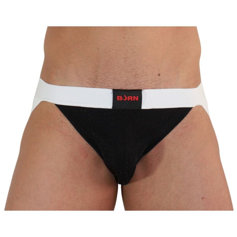 BURN - 004 JOCK NEGRO BRILLANTE / BLANCO S