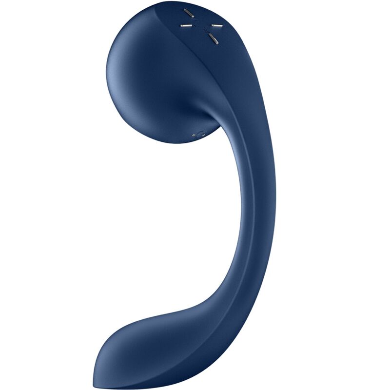SATISFYER - PRO+ WAVE 4 ESTIMULADOR DE PUNTO G Y PULSOS DE AIRE APLICACIÓN GRATUITA AZUL OSCURO