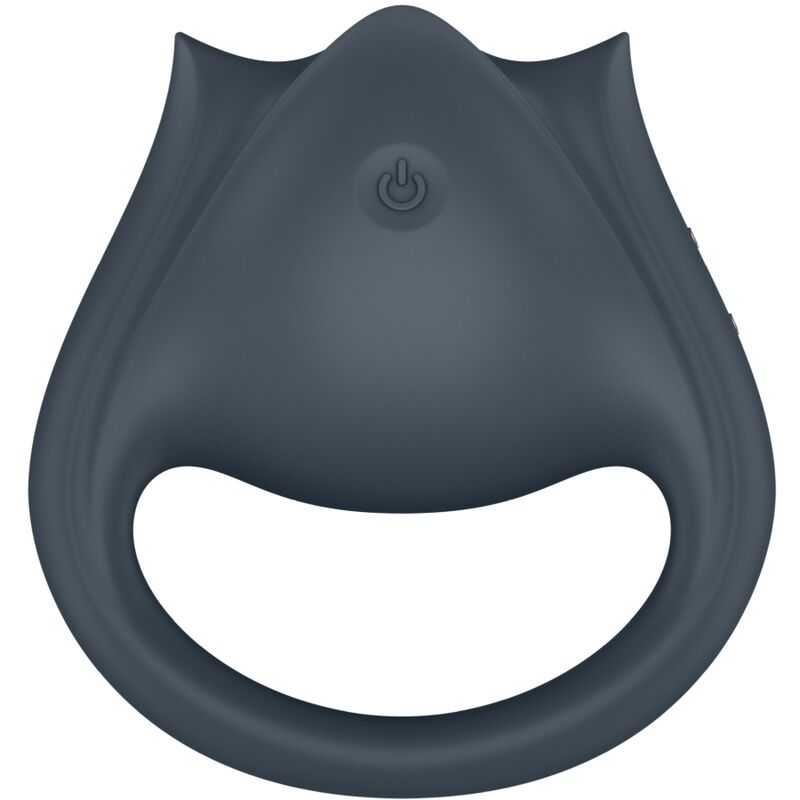 SATISFYER - PERFECT PAIR 2 MULTIVIBRADOR 2 EN 1 ANILLO PARA EL PENE Y ESTIMULADOR DE DEDO GRIS