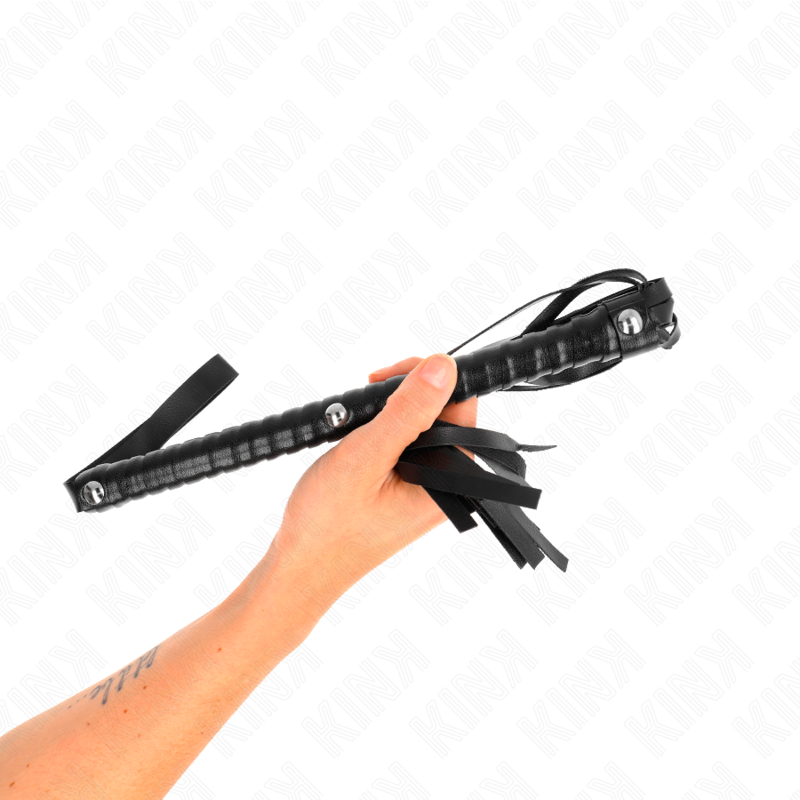 KINK - FRUSTA CON MANICO NERO TESTURIZZATO 48,5 CM