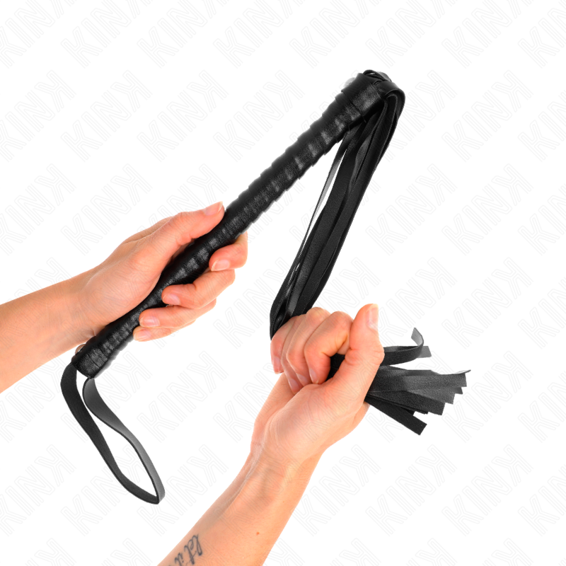 KINK - FRUSTA CON MANICO NERO TESTURIZZATO 48,5 CM