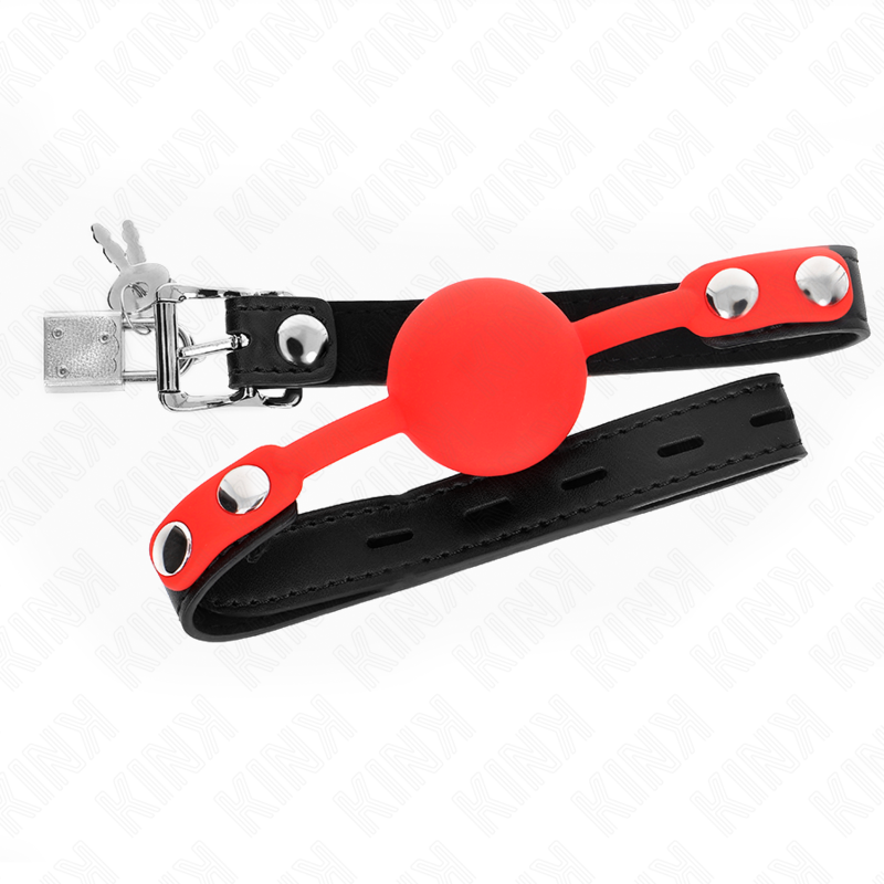 KINK - BAVAGLIO IN SILICONE DA 4 CM CON LUCCHETTO 60 x 2 CM