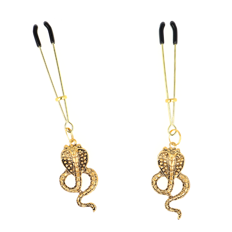 KINK - PINZAS PARA PEZONES CON COLGANTE COBRA DE 6 CM