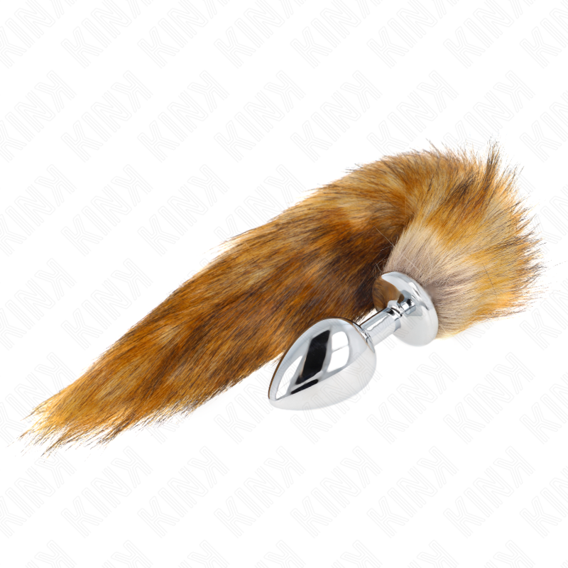 KINK - PLUG ANALE TAGLIA L 10 X 4 CM CON CODA SINTETICA 40 CM MARRONE