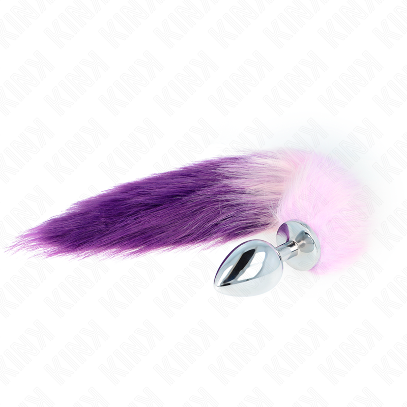 KINK - PLUG ANALE TAGLIA L 10 X 4 CM CON CODA SINTETICA 40 CM VIOLA