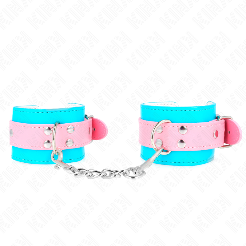 KINK - CARINI CINTURINI DA POLSO BLU/ROSA REGOLABILI 16-28 CM X 5 CM